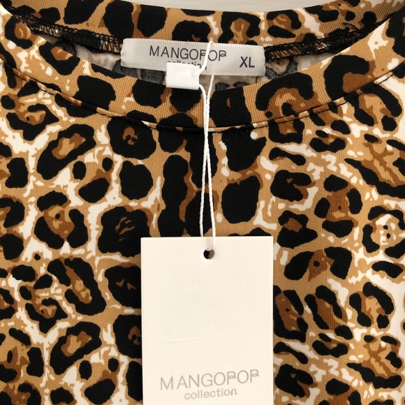 Leopard print bodysuit dress shirt - Picture 3 of 7